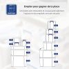 Lot de 4 Boîtes de rangement Professionnelles 2 x 5,5 l / 1 x 10 l / 1 x 18,5 l