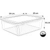 Boîte de rangement plate avec aération 30 litres pour Chaussures Vêtements