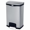 Poubelle à pédale inox professionnelle 90 litres pour cuisine et santé