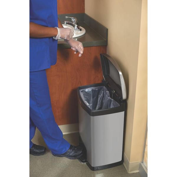 Poubelle à pédale métallique 30 litres pour cuisine et santé