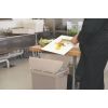 Poubelle à pédale beige professionnelle 90 litres pour cuisine et santé
